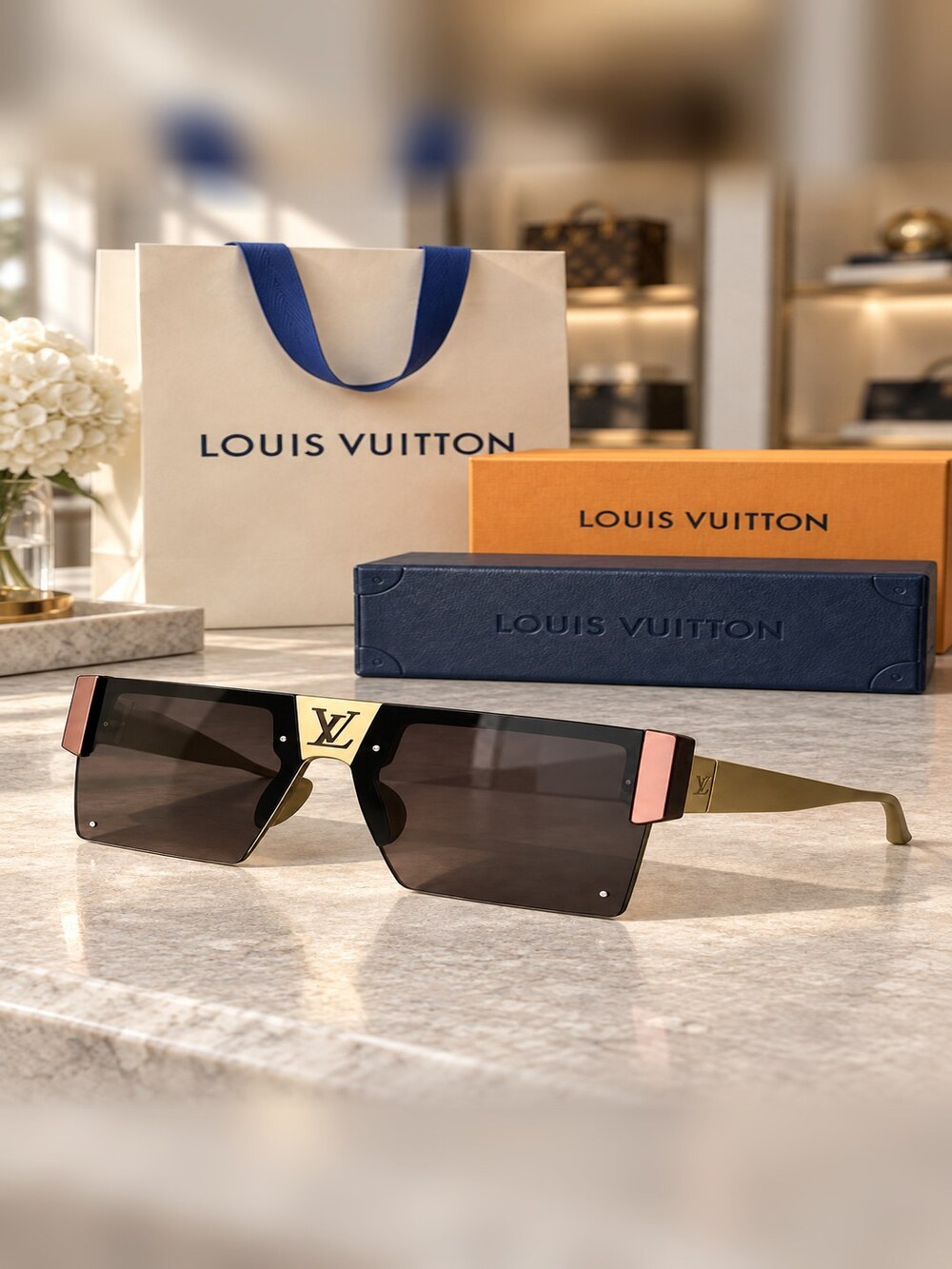 Louis Vuitton Square Shield Sunglasses - Picture 2 of 6